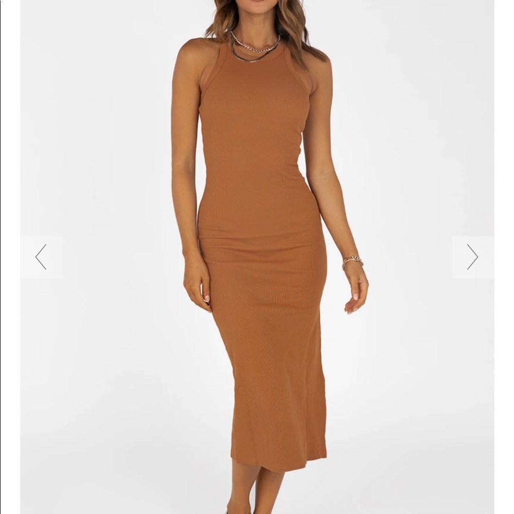 DEEP DIVE COPPER KNIT MIDI DRESS - 4 / COPPER